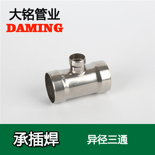 DN80*20 承插焊接式激情69蜜桃一区二区三区變徑三通接頭（304 316L）