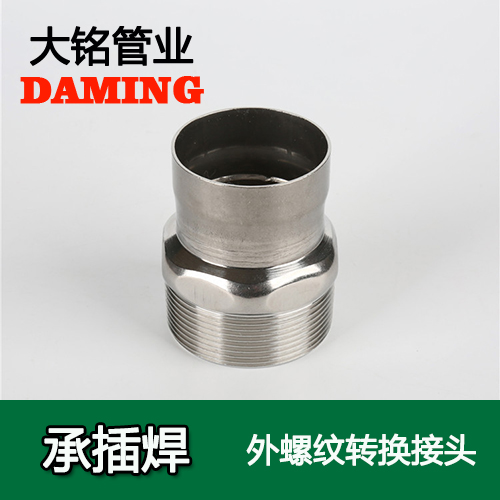 DN40*1-1/2 承插焊接式激情69蜜桃一区二区三区外螺紋轉換接頭（304 316L）
